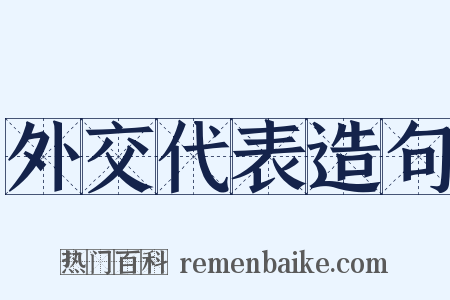 外交代表造句是什么意思的图片